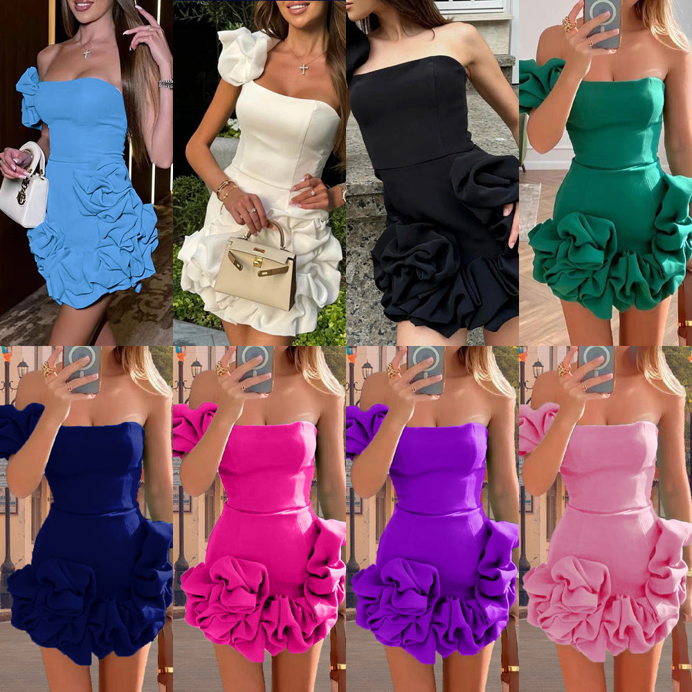 Stilla | Sensuel One-Shoulder Strapless Bodycon Kjole