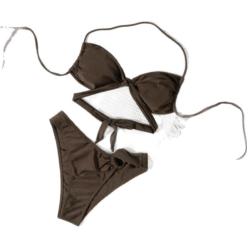 Dame Cut-Out Tie-Front Bikini Sæt Stilla