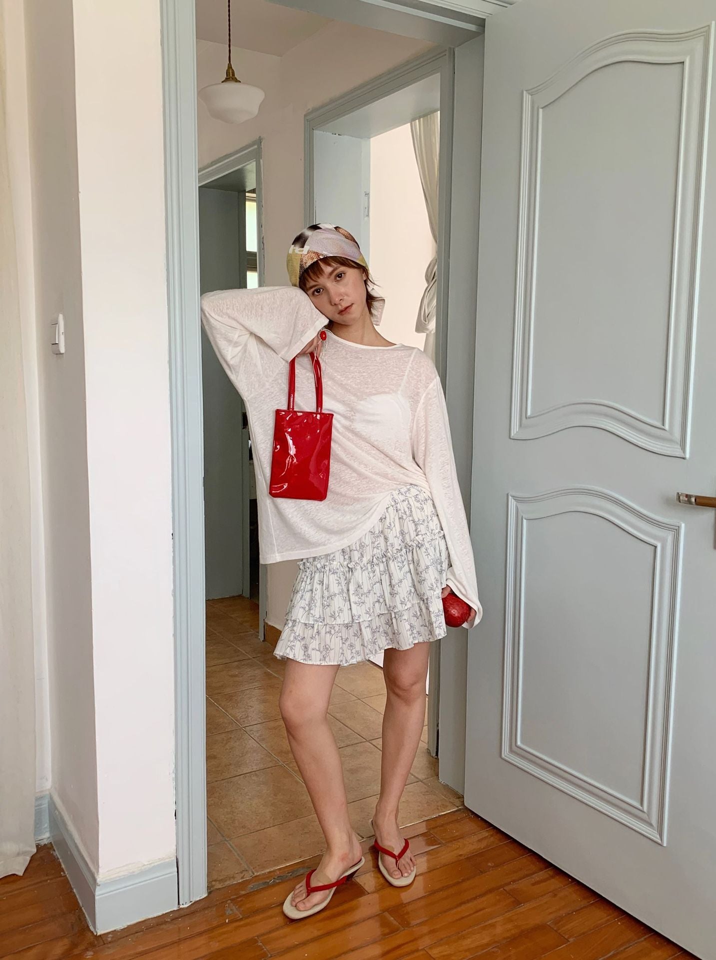 Dame afslappet langærmet skjorte lavet af åndbart materiale Stilla