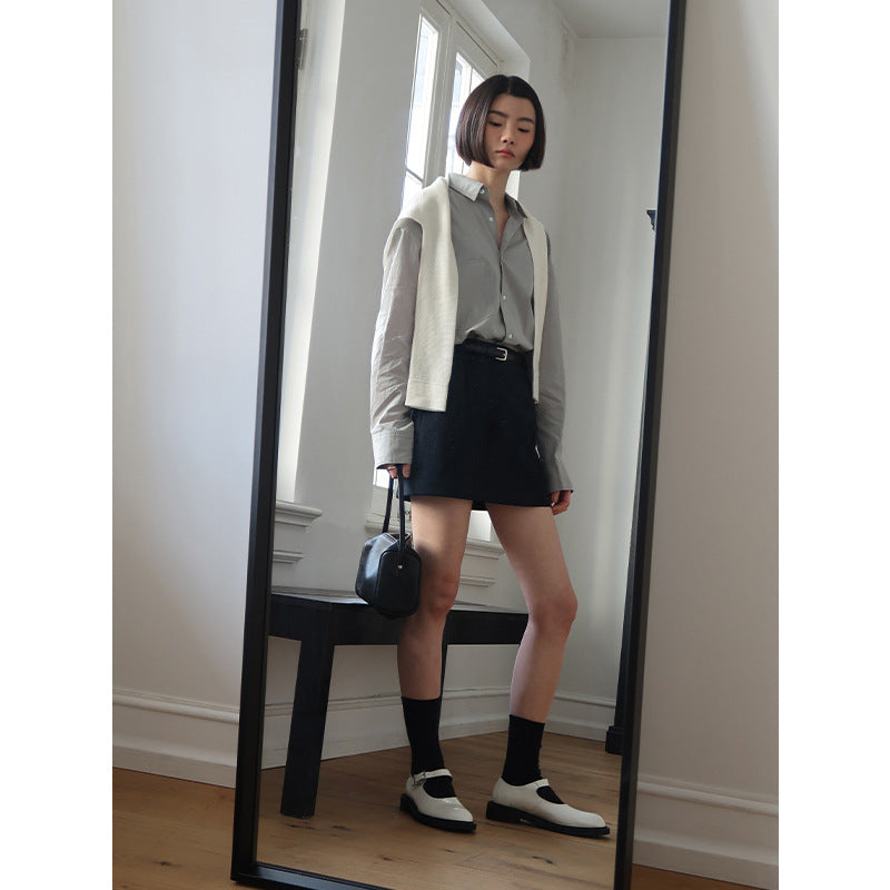 Dame afslappet bomulds T-shirt med brystlomme og blød fornemmelse Stilla