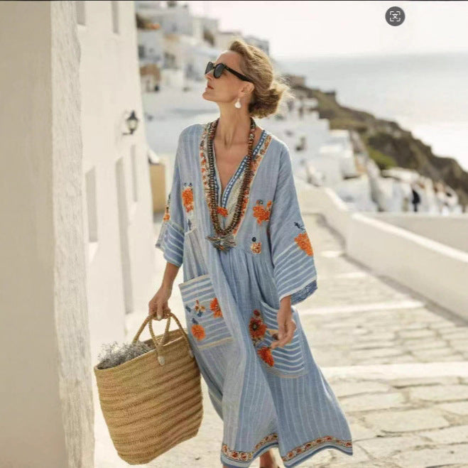 Dame afslappet strandkjole Stilla