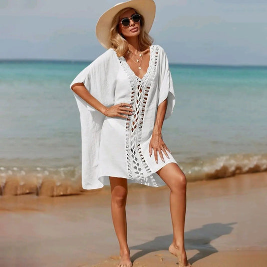 Dame Elegant Hækle-Overtrækkjole Stilla