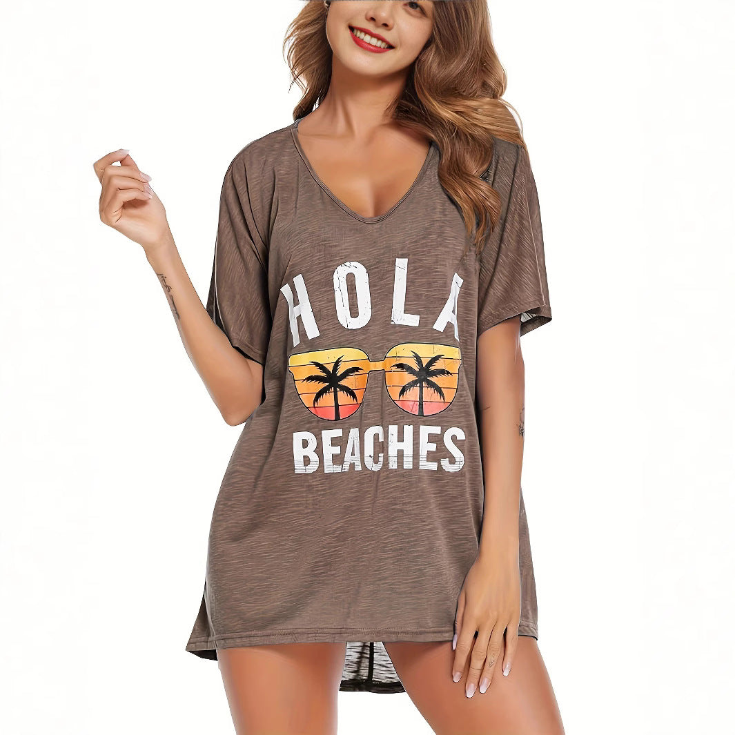 Dame afslappet strandkjole med løs pasform Stilla