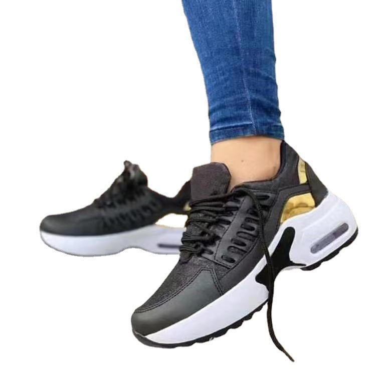 Dame Sporty Sneakers med moderigtigt holografisk overdækning og dæmpende komfort såldesign Stilla
