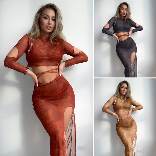 Damer Stilig Crop-Top med Højt Skåret Bund og Cut-Out Detaljer Stilla