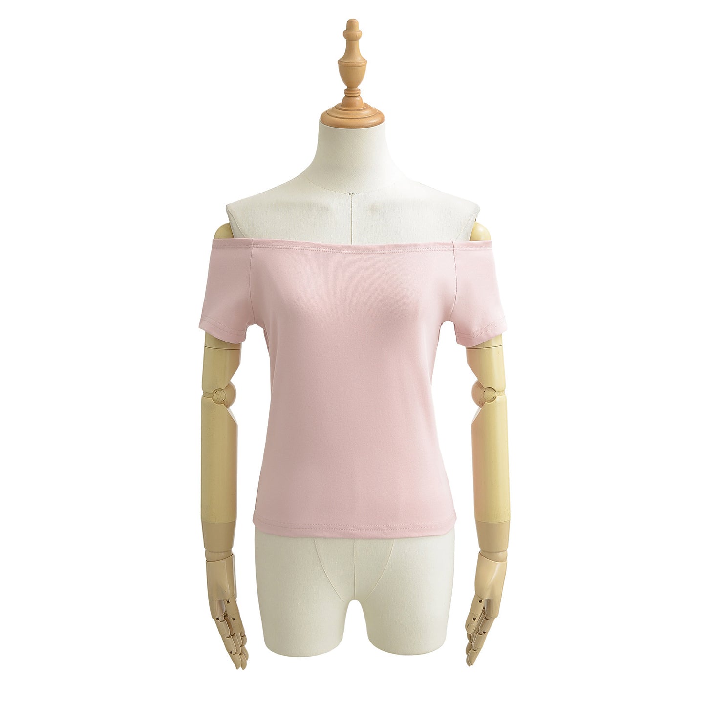 Dame afslappet Off-Shoulder T-shirt lavet af høj kvalitets bomuldsblanding Stilla