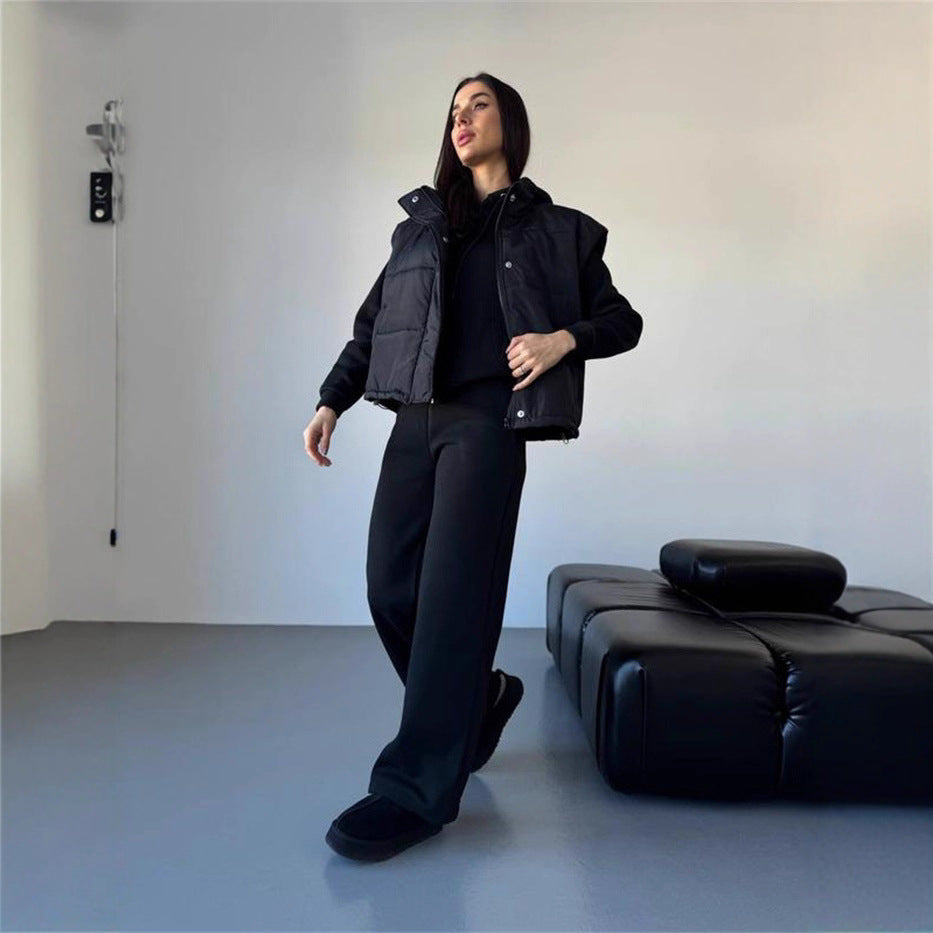 Dame quiltet vest med hætte Stilla