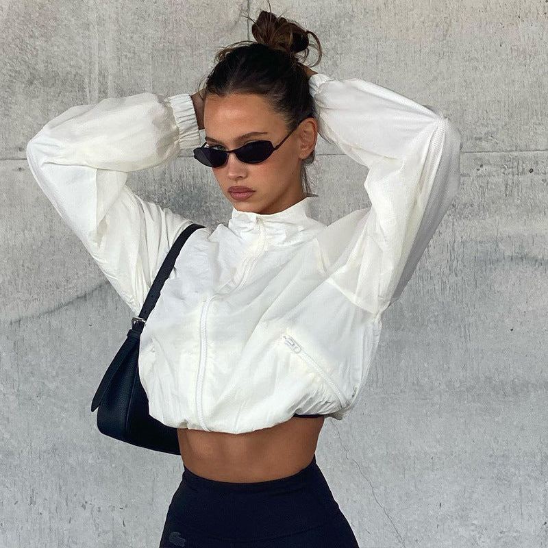Stilla | Street Style Lynlås Ståkrave Kort Jakke