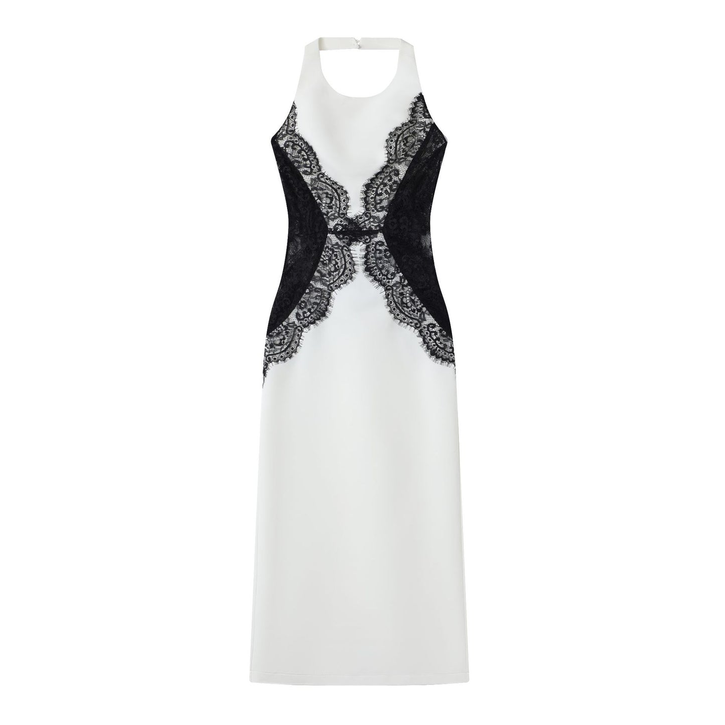 Dame Elegant brudekjole med gennemsigtige spids-detaljer og tætsiddende snit Stilla