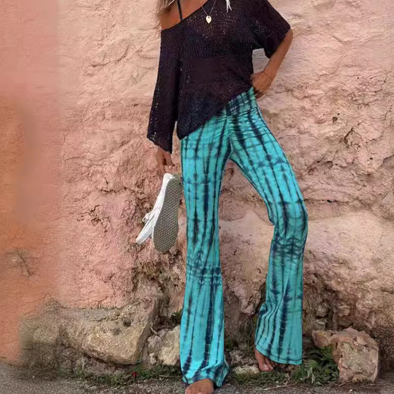 Dame afslappet flared bukser Stilla