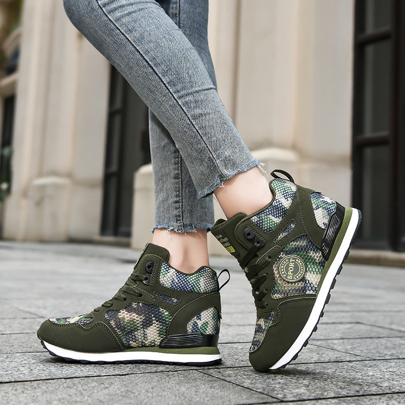 Herrer Taktisk Camouflage High-Top Sneakers Stilla