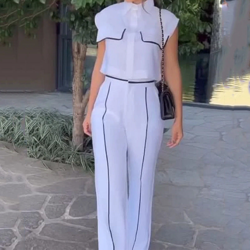 Dame Elegant blazer-outfit med figursyede bukser og kvalitetsstof Stilla