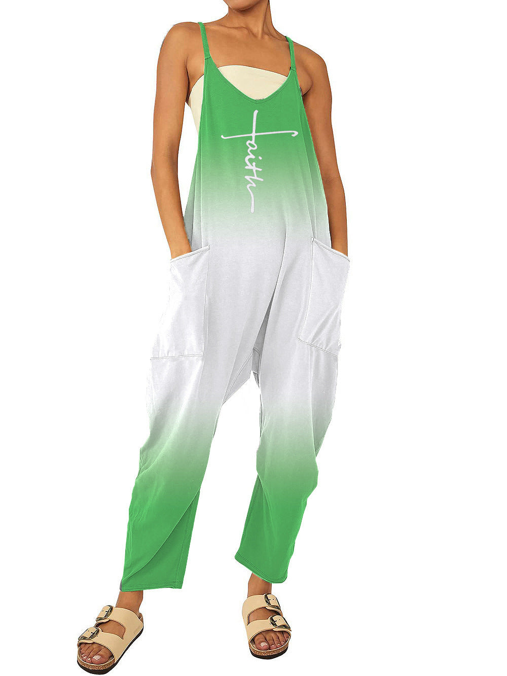 Dame jumpsuit med unikt grafikdesign Stilla