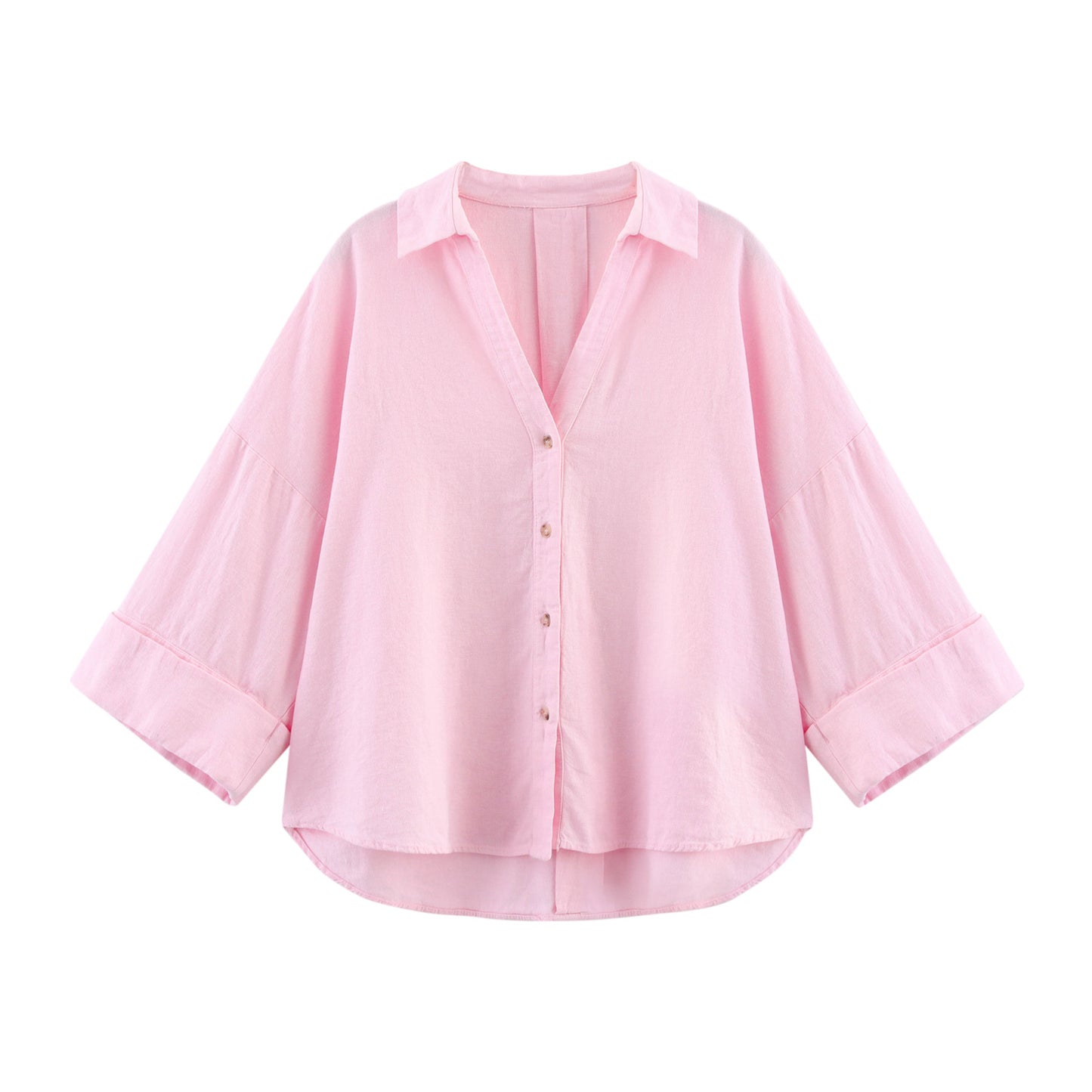 Dame afslappet oversized skjorte med moderne stribemønster Stilla