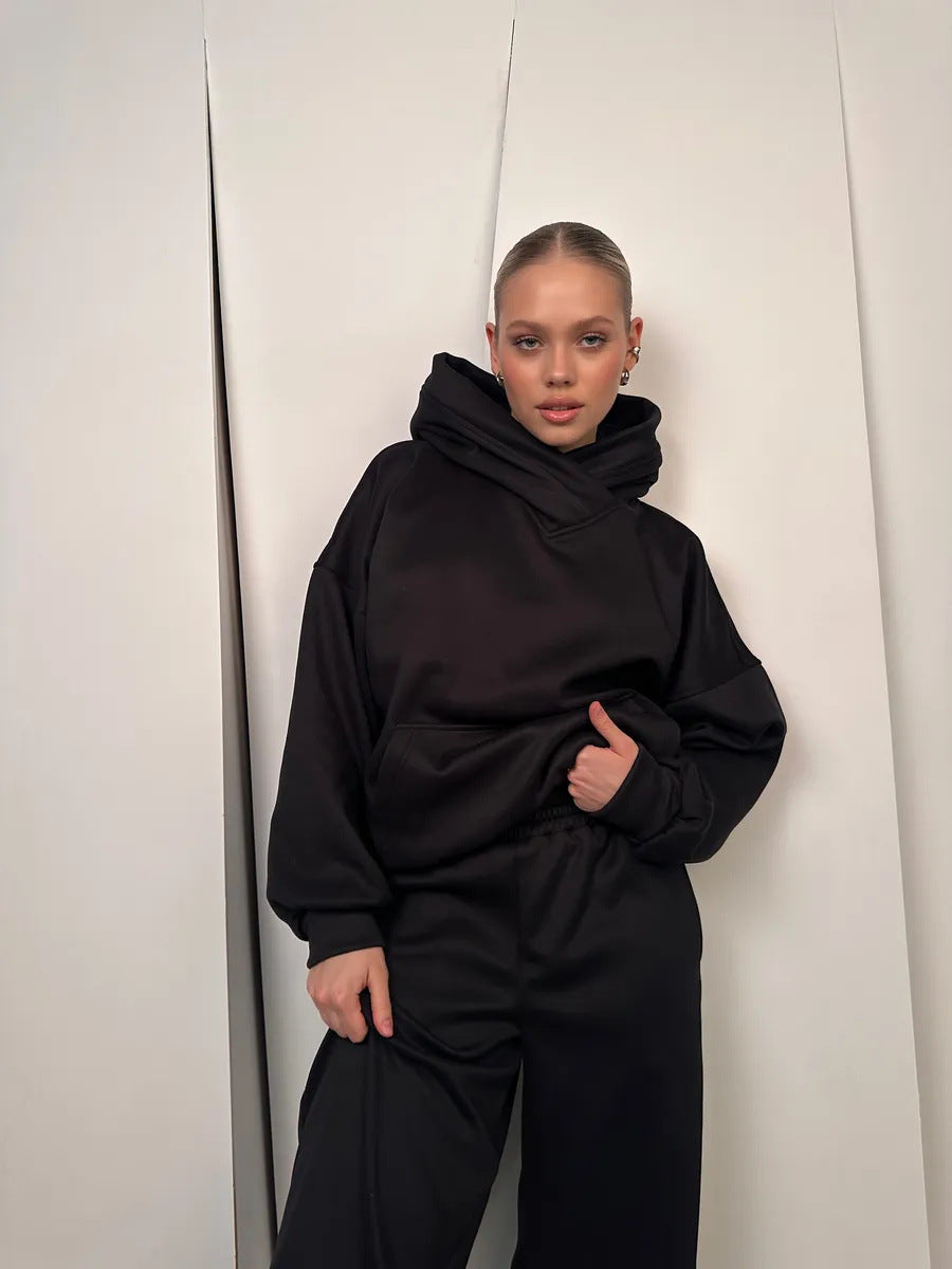 Dame afslappet hættetrøje sæt med løs pasform Stilla