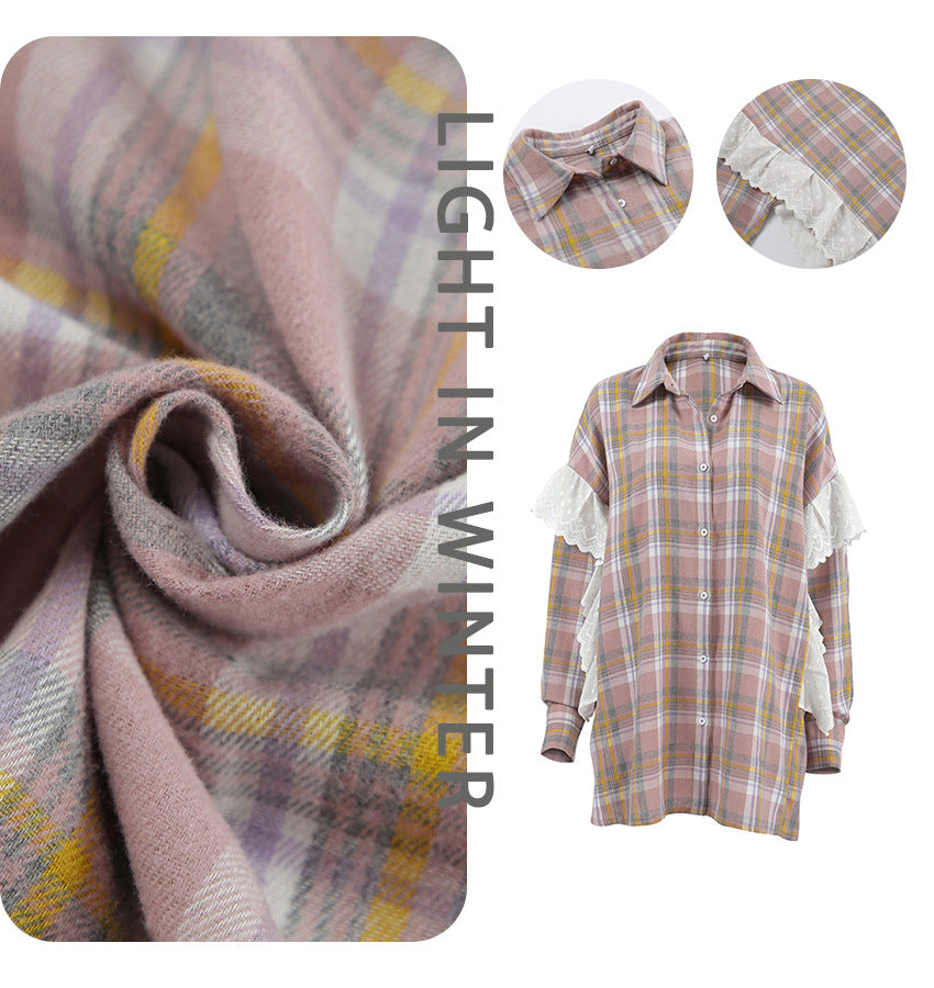 Dame ternet Skjorte med Spidsbesætning og Løs Skæring Stilla