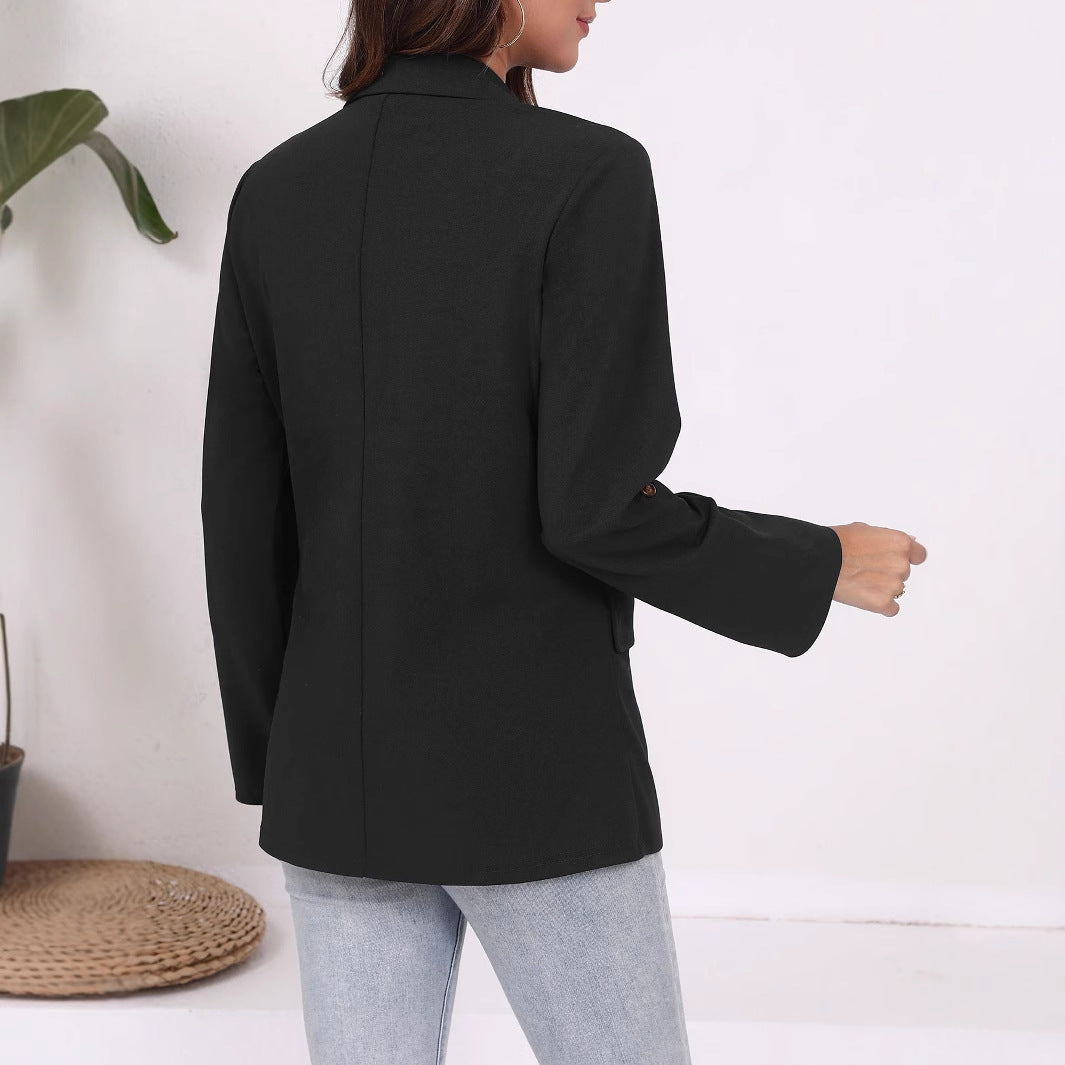 Dame Elegant Blazer med stribede ærmer og klassisk snit Stilla