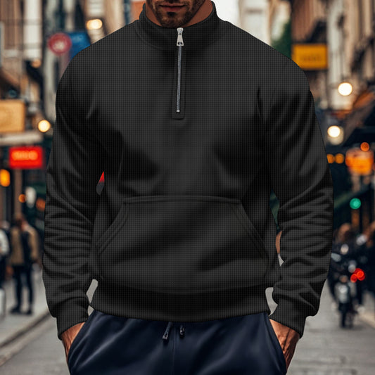 Herrer sportiv sweater med ståkrave Stilla