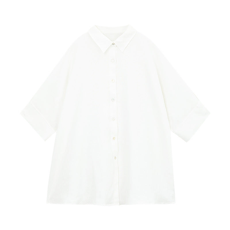 Dame afslappet skjorte med moderne snit og let materiale Stilla