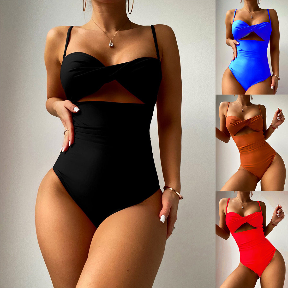 Dame jumpsuit badedragt med innovativt indviklingsdesign og ryglynlås Stilla