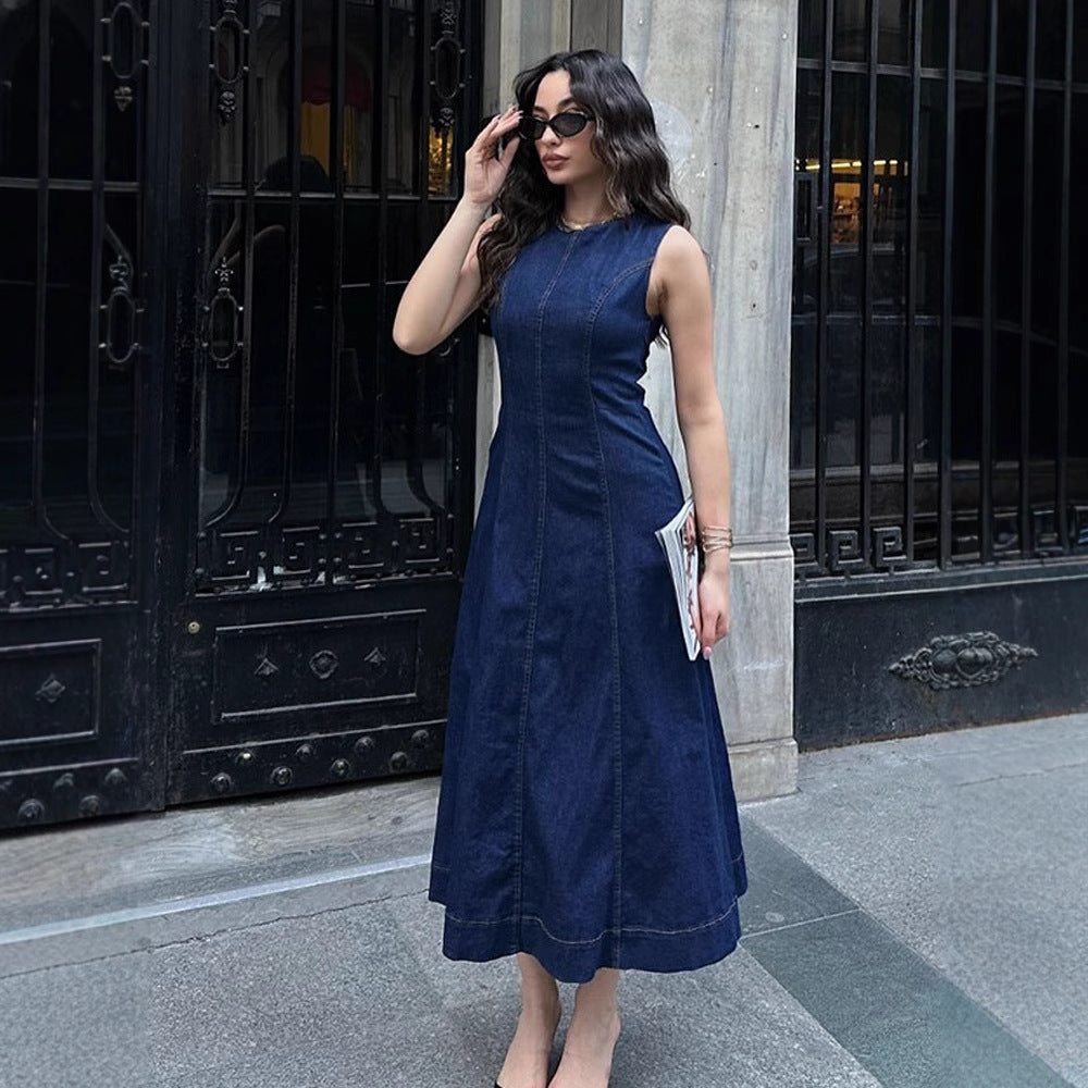 Dame Denim Maxikjole Stilla