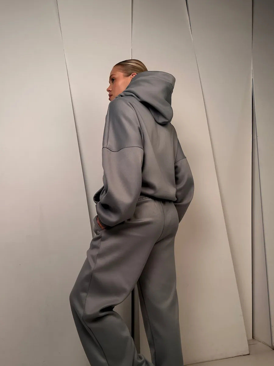 Dame afslappet hættetrøje sæt med løs pasform Stilla