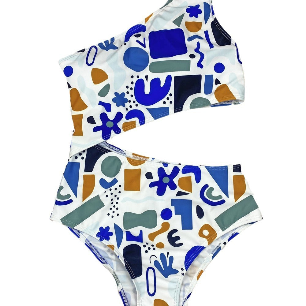 Dame Cut-Out Asymmetrisk Bikini-Sæt Stilla