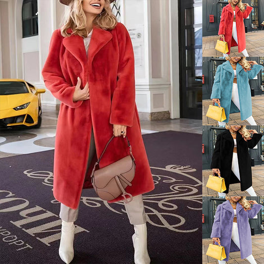 Dame elegant bomuldsfrakke med oversized snit og smart revers Stiila