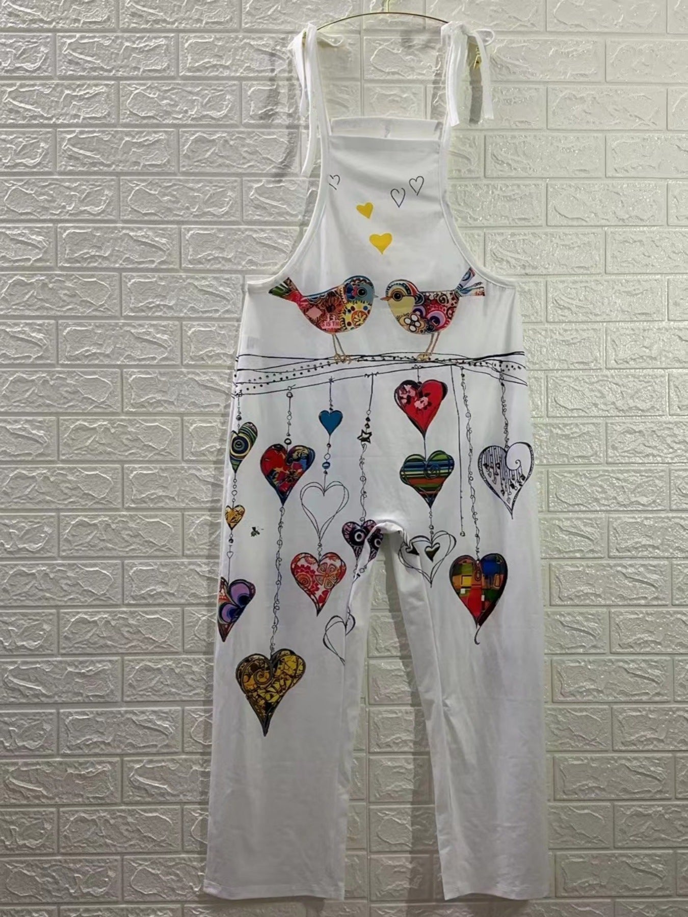 Dame Kunstnerisk Tryk Overall Jumpsuit Stilla