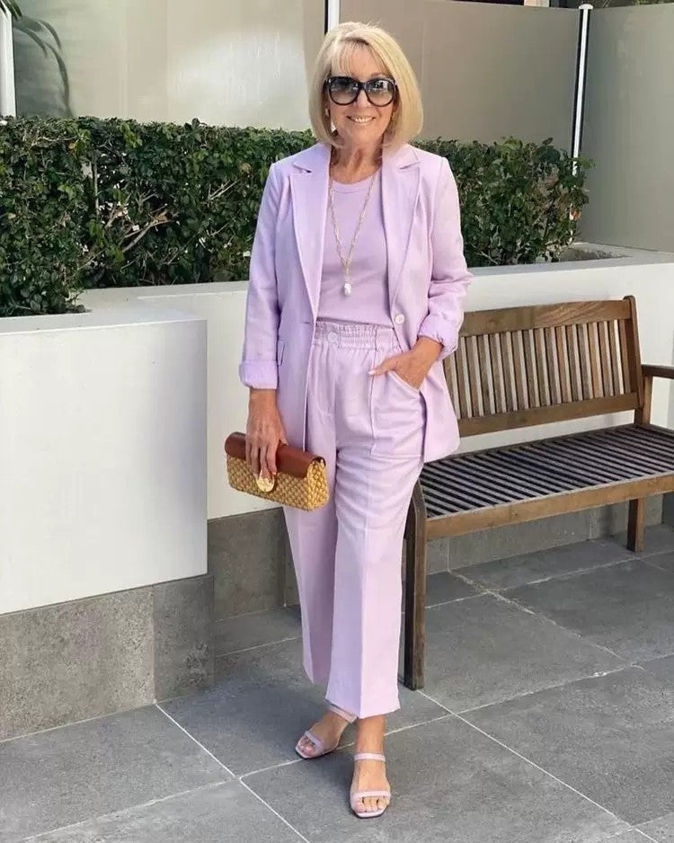 Dame Elegant buksedragt sæt med moderne silhuet og komfortable detaljer Stilla