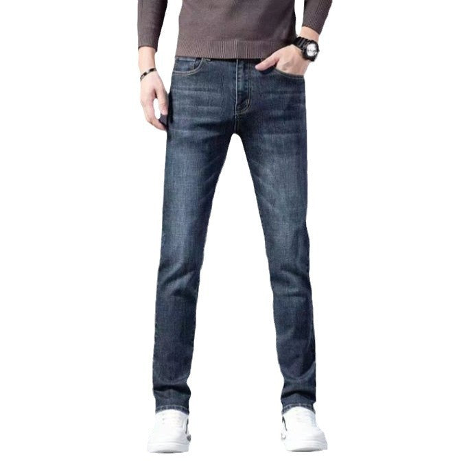 Herren Slim Fit Jeans med diskret Used-Look Stilla
