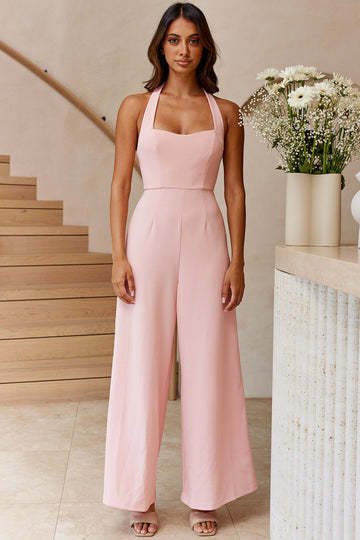 Damer Elegant Jumpsuit med bred ben Stilla