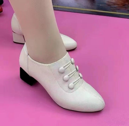Dame elegante snørebåndssko med praktiske knapdetaljer Stilla