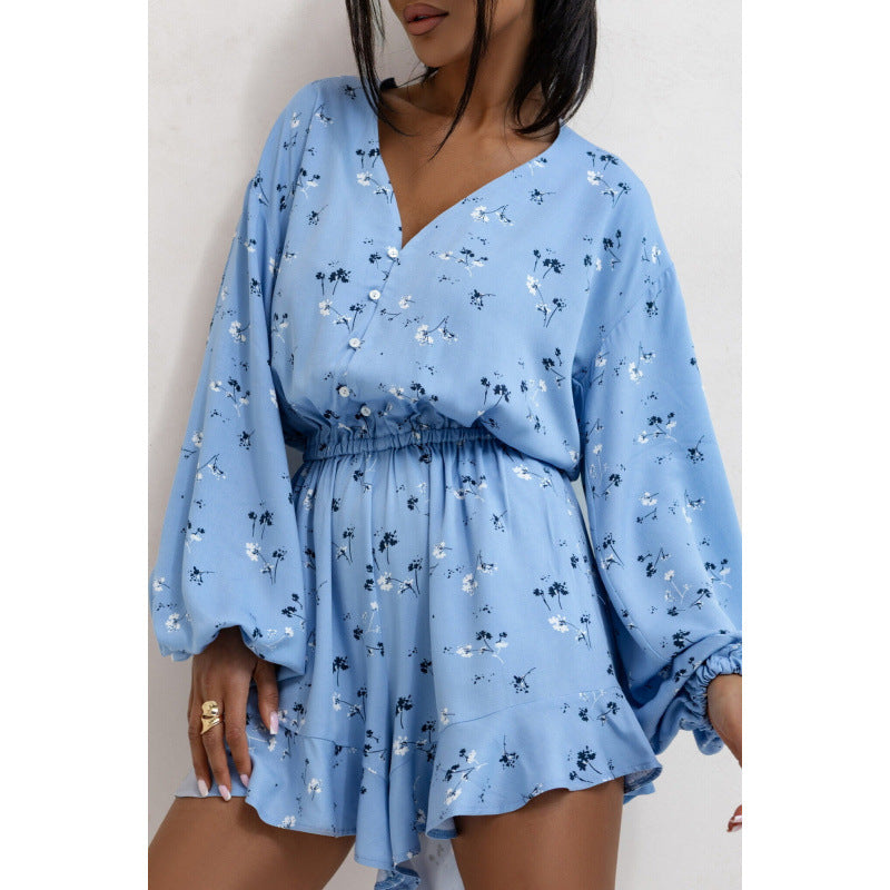 Dame Blomster mønster Kort jumpsuit Stilla
