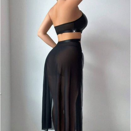 Dame High-Cut Lingerie Bodysuit med kæde accenter Stilla