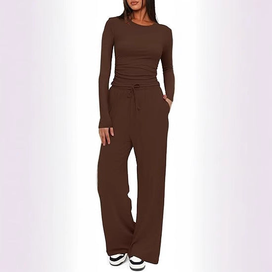 Dame Komfortabel Jumpsuit med bred ben og praktisk bælte Stilla