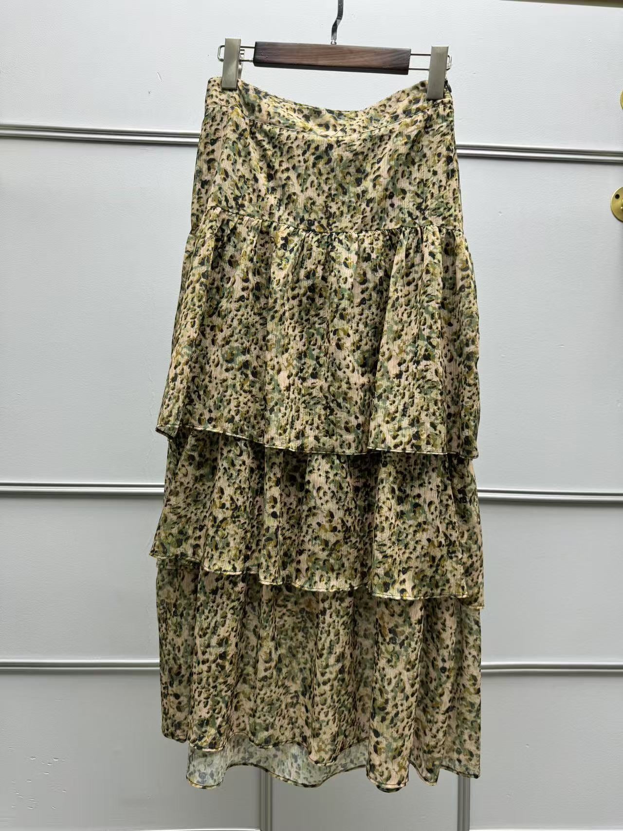 Dame Dyrisk Maxiskørt i afslappet Flæse-design Stilla