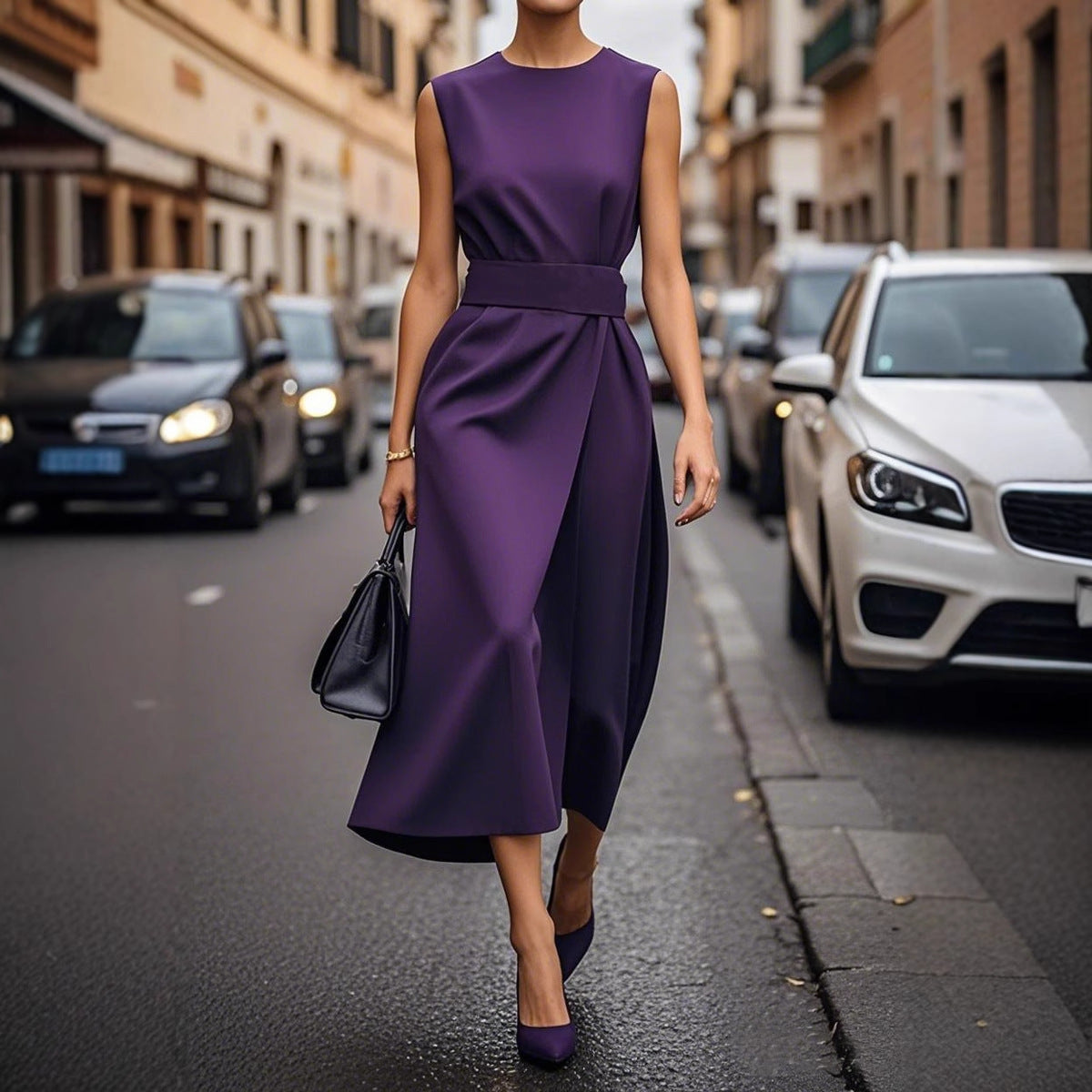 Dame A-linje Maxi Kjole Stilla