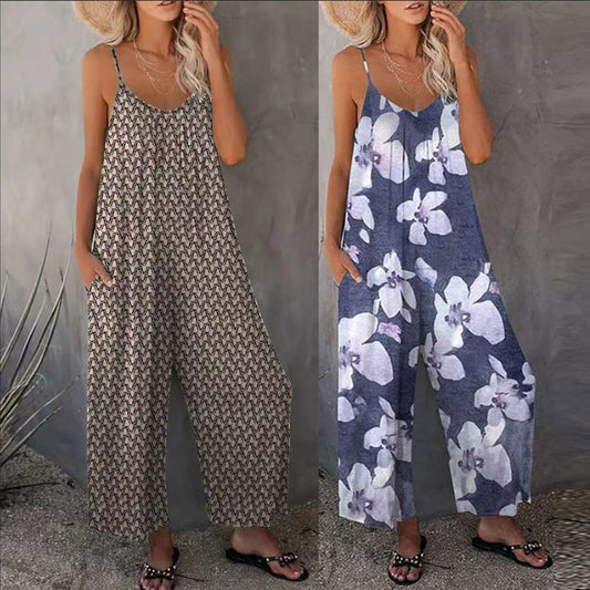 Kvinder Bohemian Bredbenet Jumpsuit Stilla