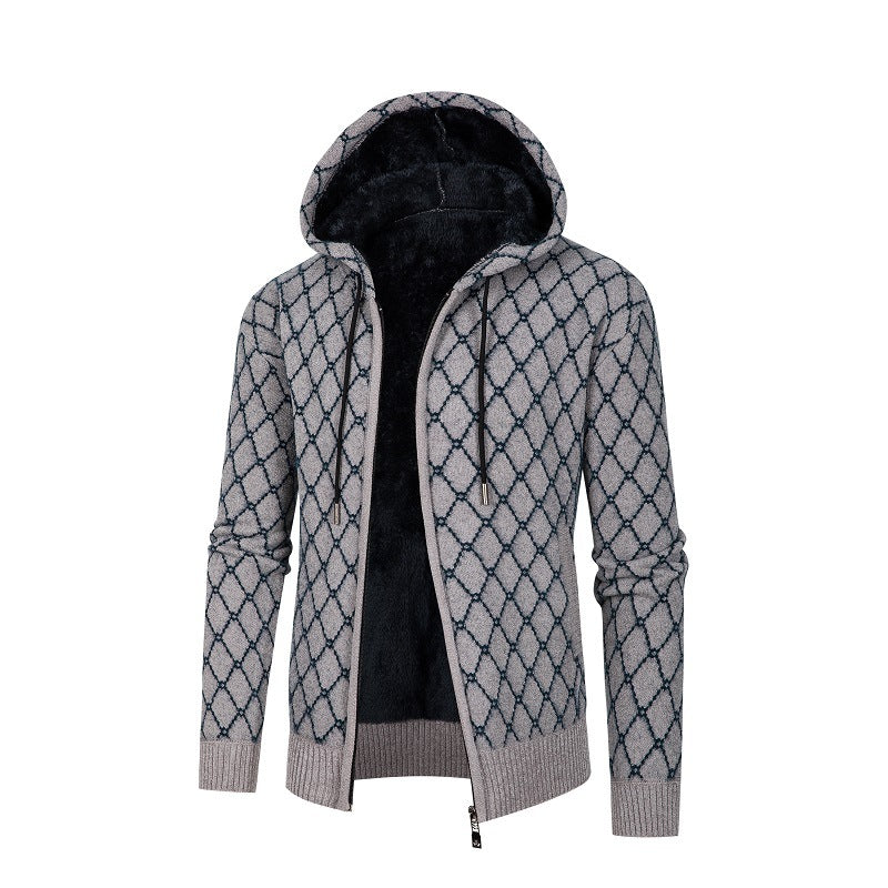 Herrer Stylish Fleece-futter Zip Hoodie Stilla