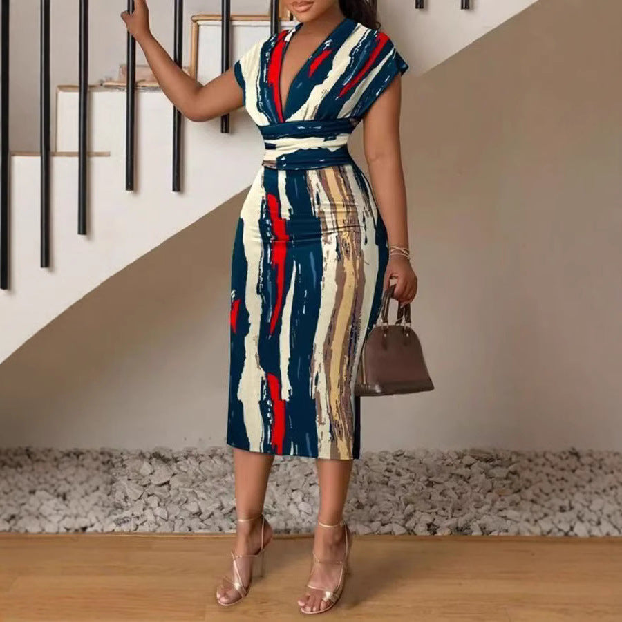 Dame Denim Patchwork Midi Kjole Stilla