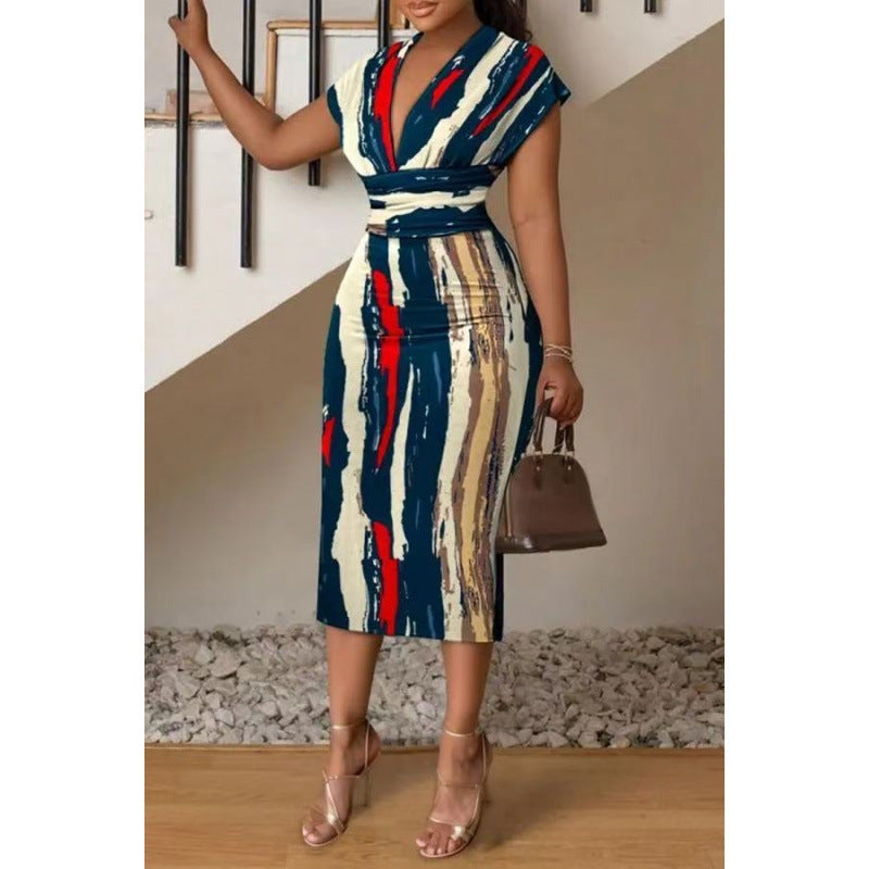 Dame Denim Patchwork Midi Kjole Stilla