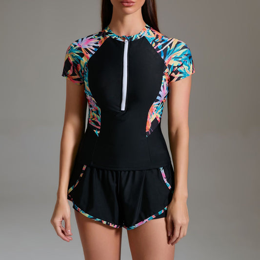 Dame Funktionsbadetøj med sporty snit og lynlås Stilla