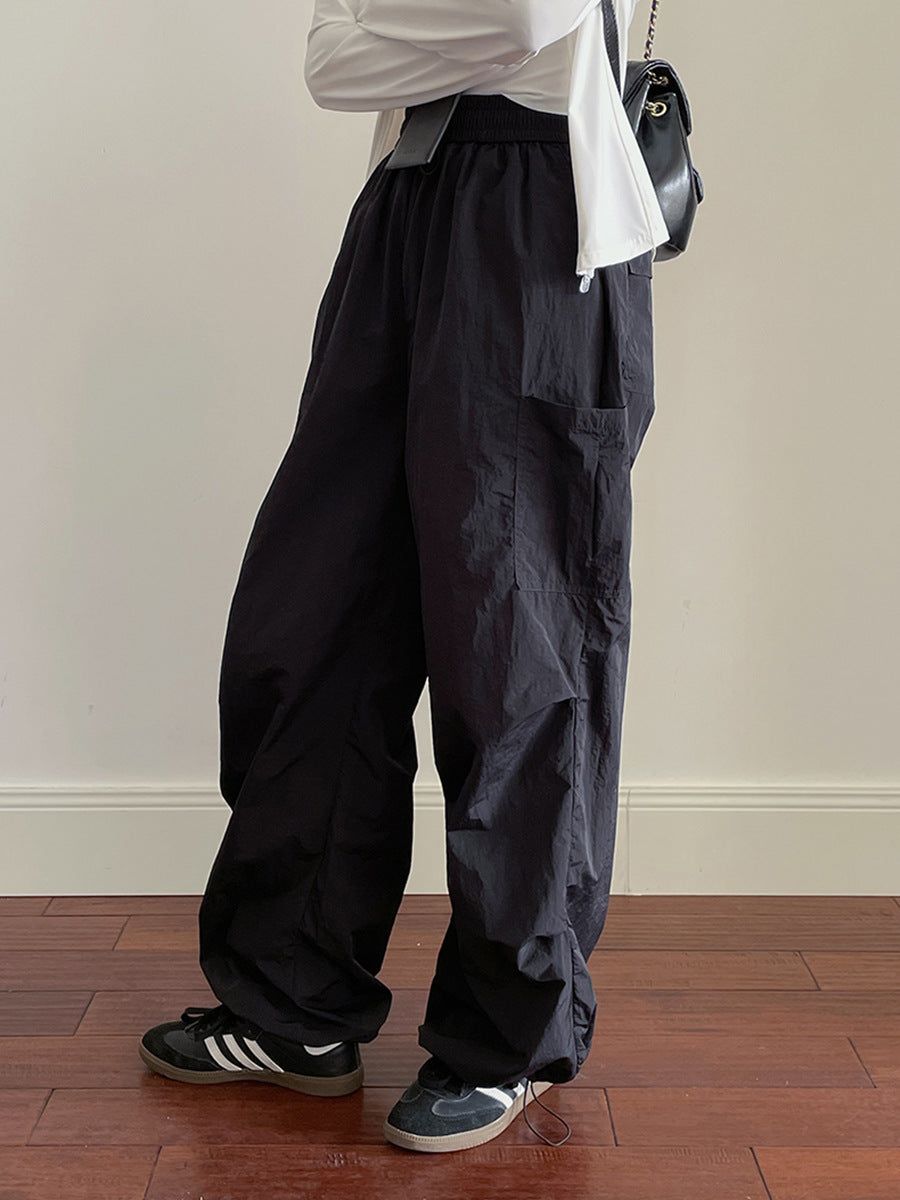 Dame afslappet Cargo-bukser med elastisk talje og praktiske lommer Stilla