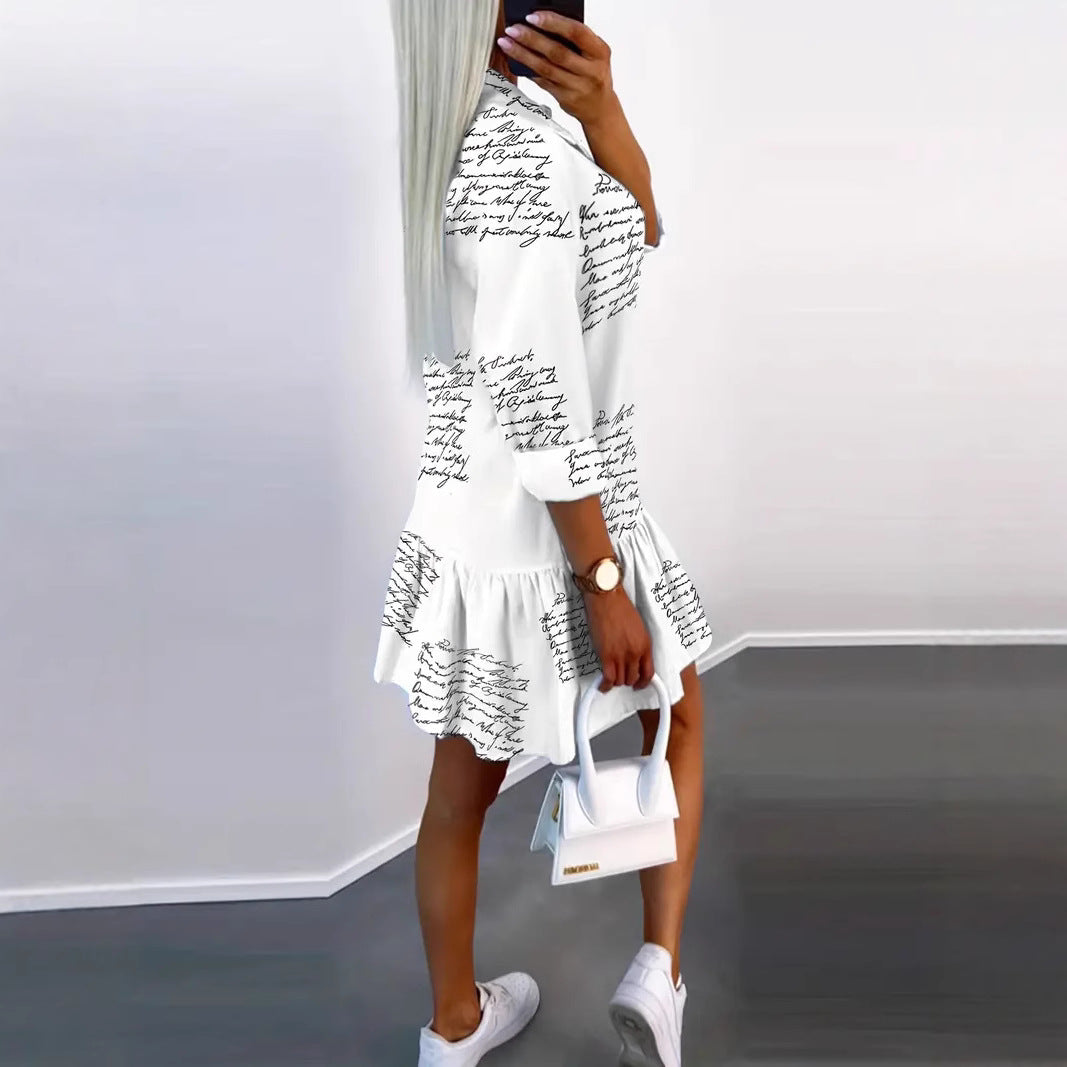 Dame afslappet skjortekjole med stribet ternet mønster Stilla