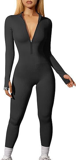 Dame Figurtilpasset Jumpsuit med elegant Ribdesign og Langærmet Stilla