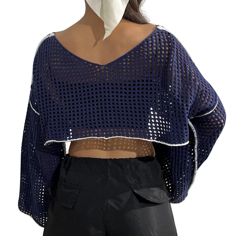 Dame cropped nettop med stilige talapplikationer Stilla