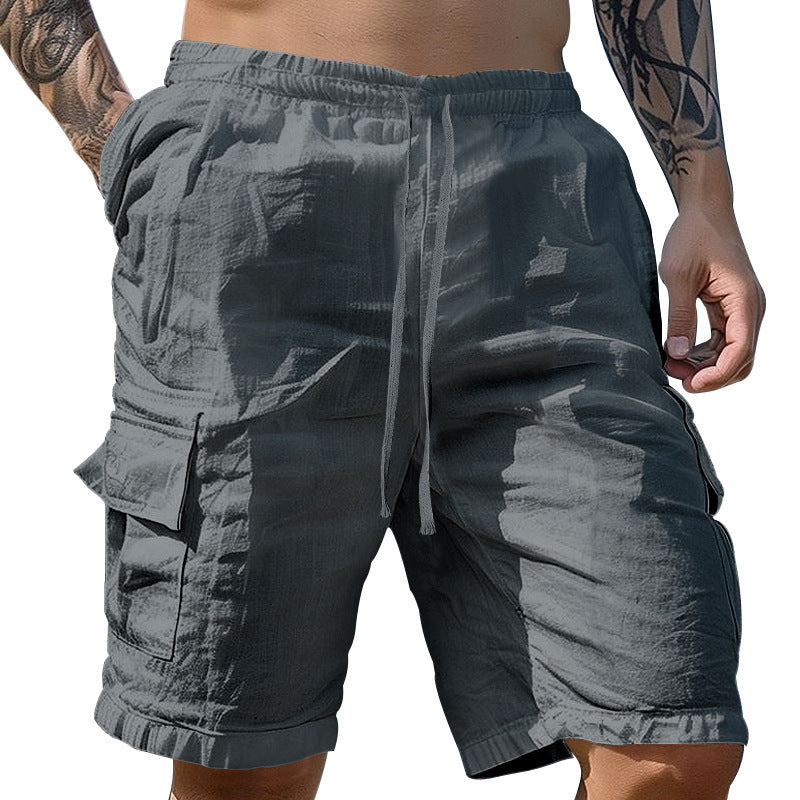 Herrer Cargo-Shorts med elastisk talje og alsidige lommer Stilla