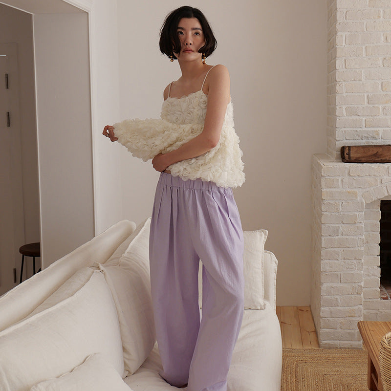 Dame bred fritidshожаer i let materiale med elastisk talje Stilla