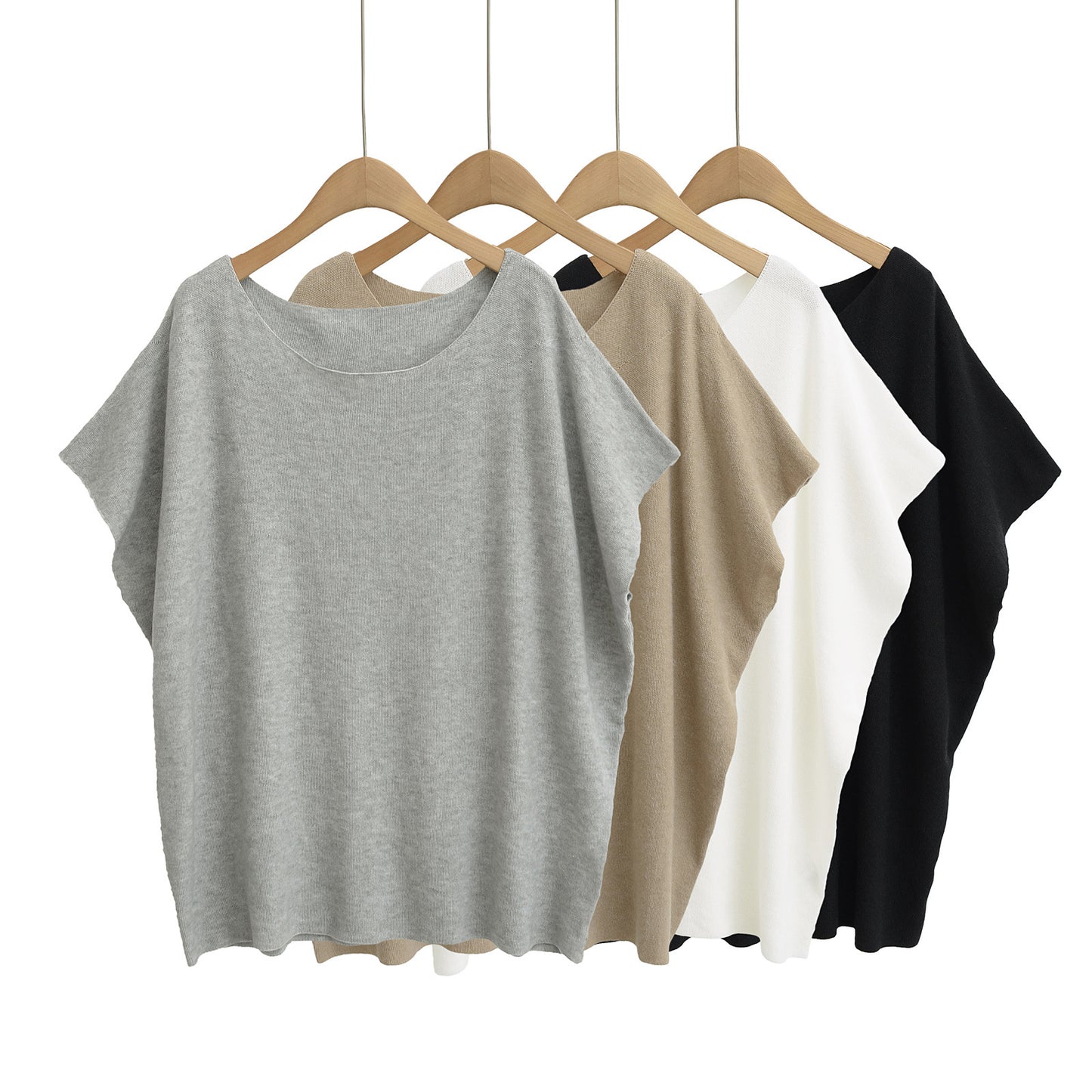 Dame afslappet oversized T-shirt i kvalitetsbomuldsblanding med moderne snit og rund halsudskæring Stilla